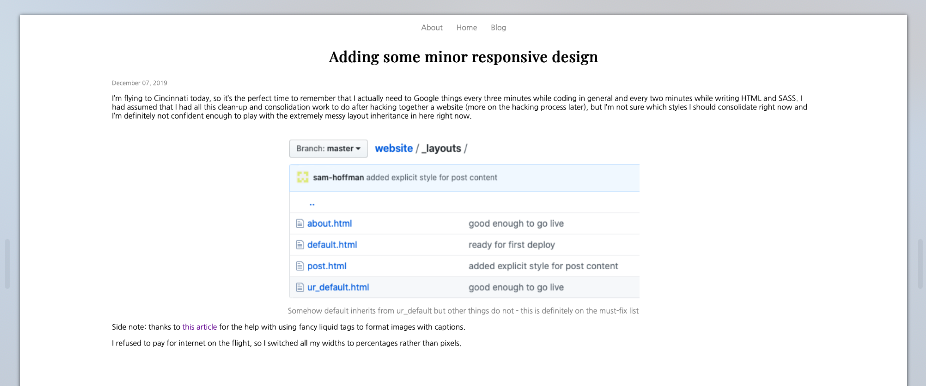 Desktop layout
